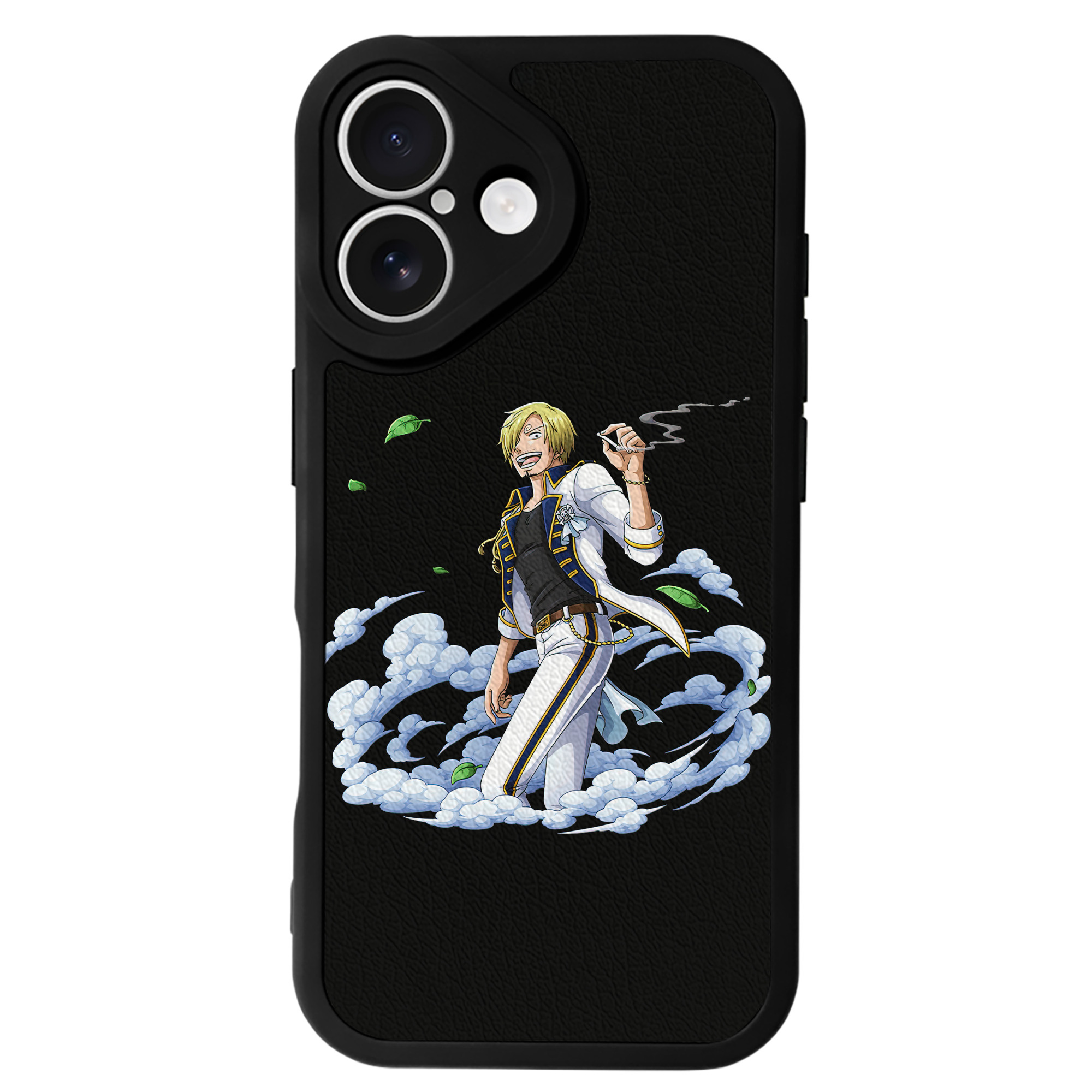 （画像用） ワンピース サンジ ONE PIECE Sanji 【iPhone 16シリーズ対応】シリコンスマホケース（レザー調） 材質：シリコン